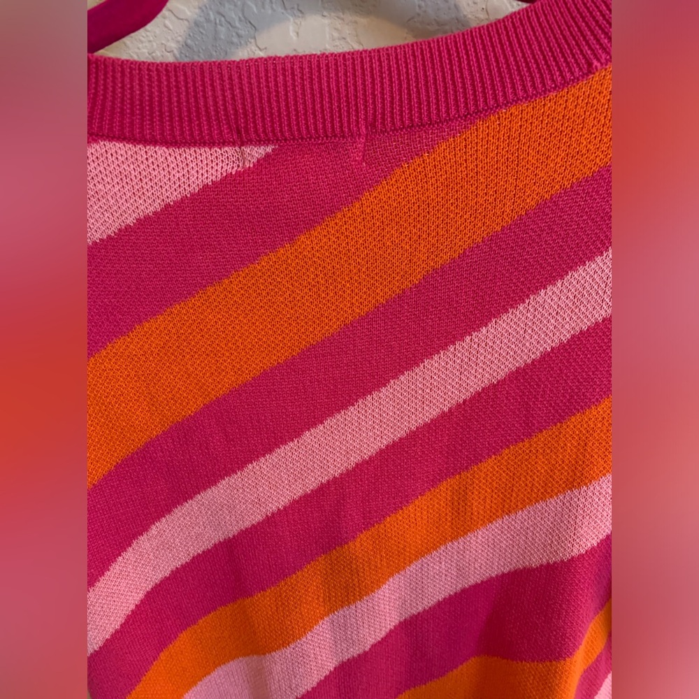 Fate Pink, Hot Pink & Orange Striped Knit Top - Picture 9 of 16